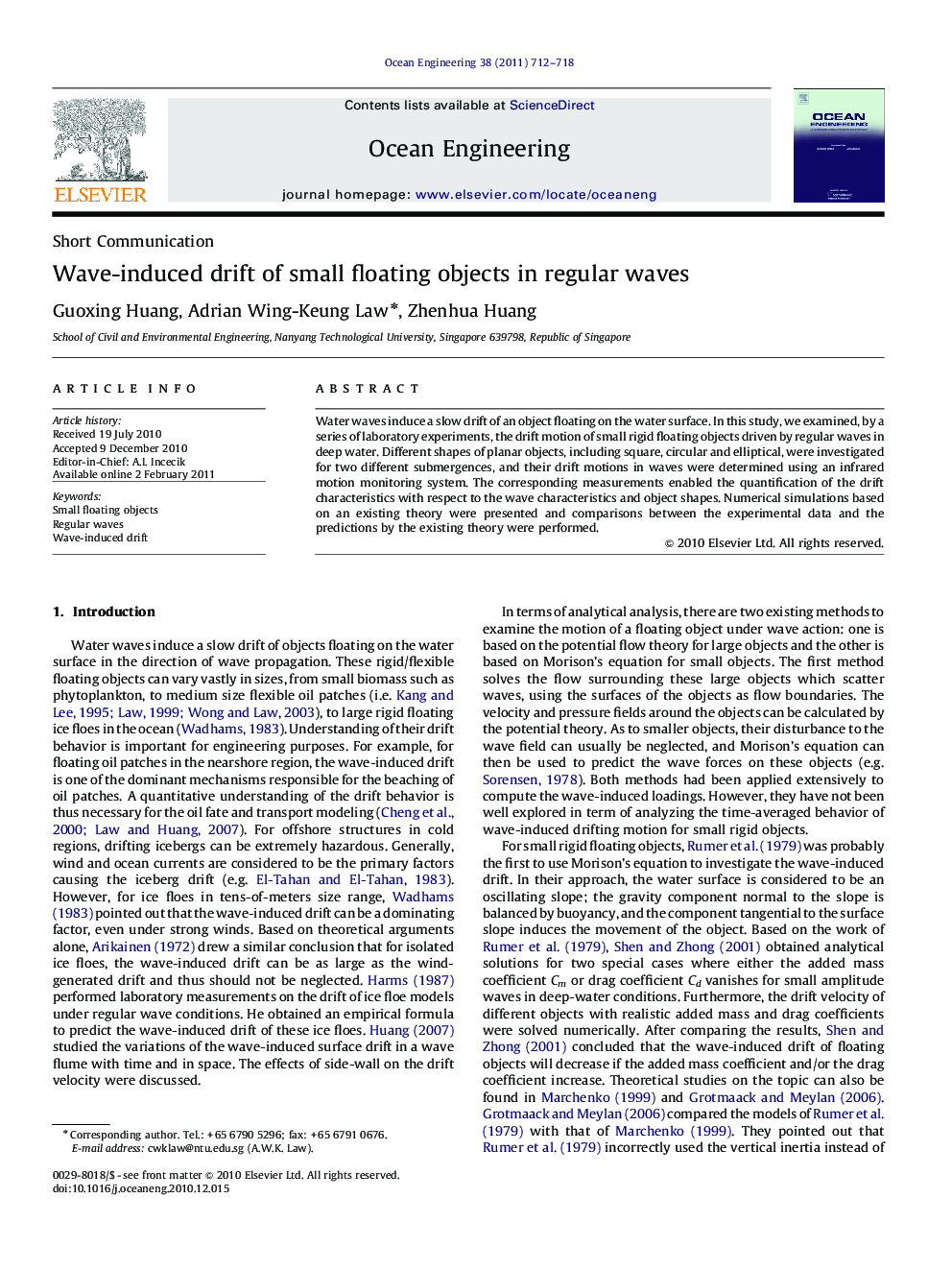 Wave-induced drift of small floating objects in regular waves