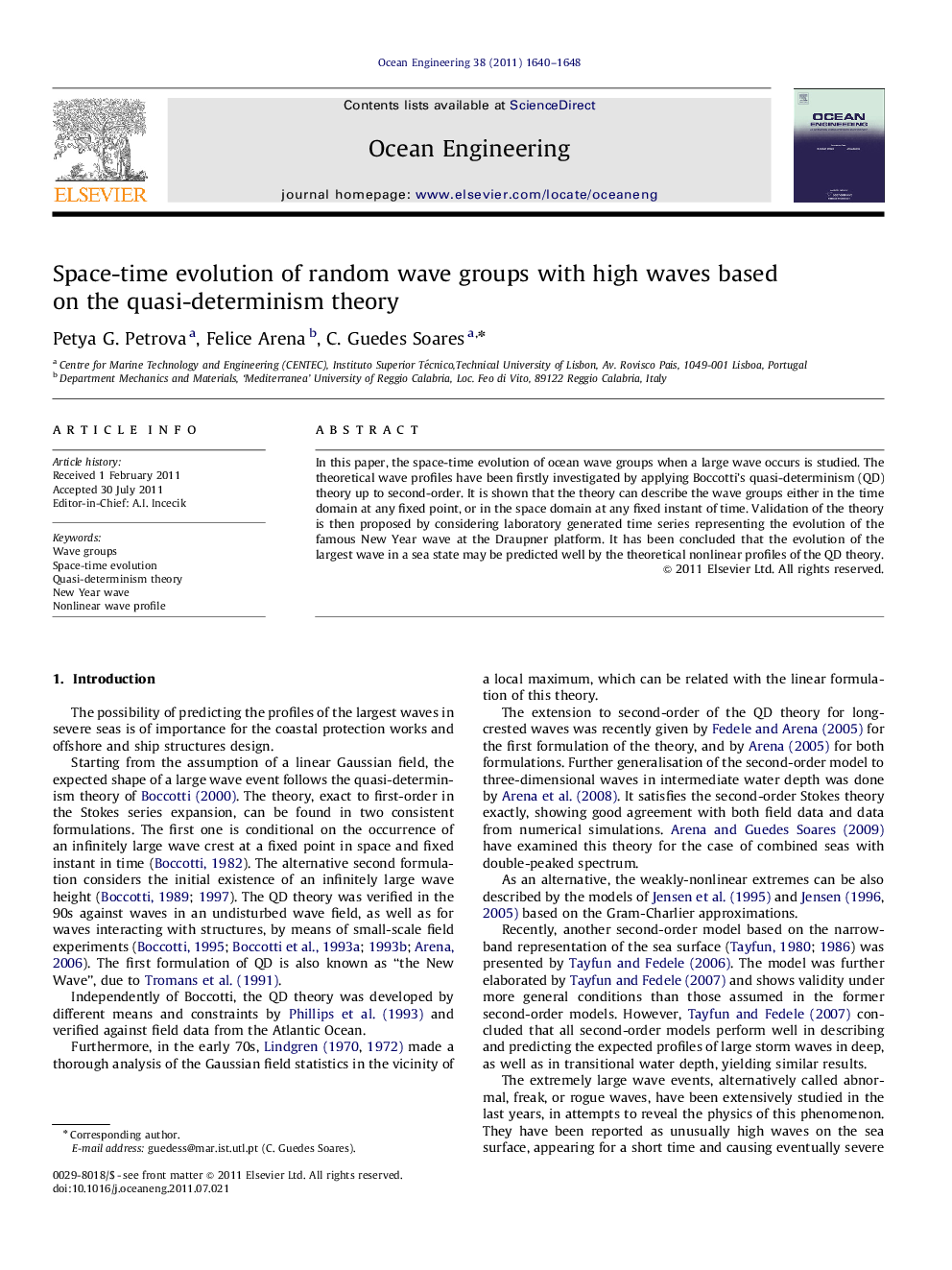 Space-time evolution of random wave groups with high waves based on the quasi-determinism theory