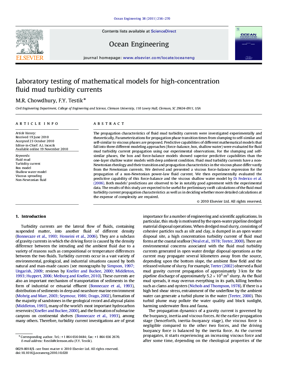 Laboratory testing of mathematical models for high-concentration fluid mud turbidity currents