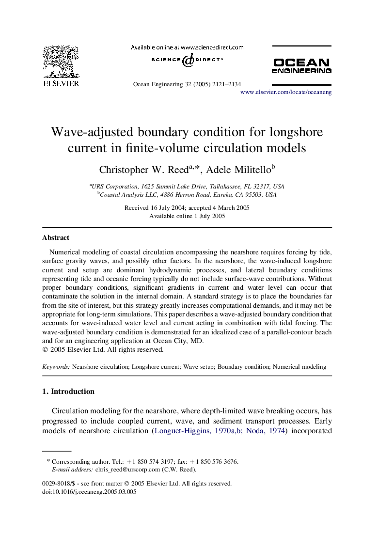Wave-adjusted boundary condition for longshore current in finite-volume circulation models