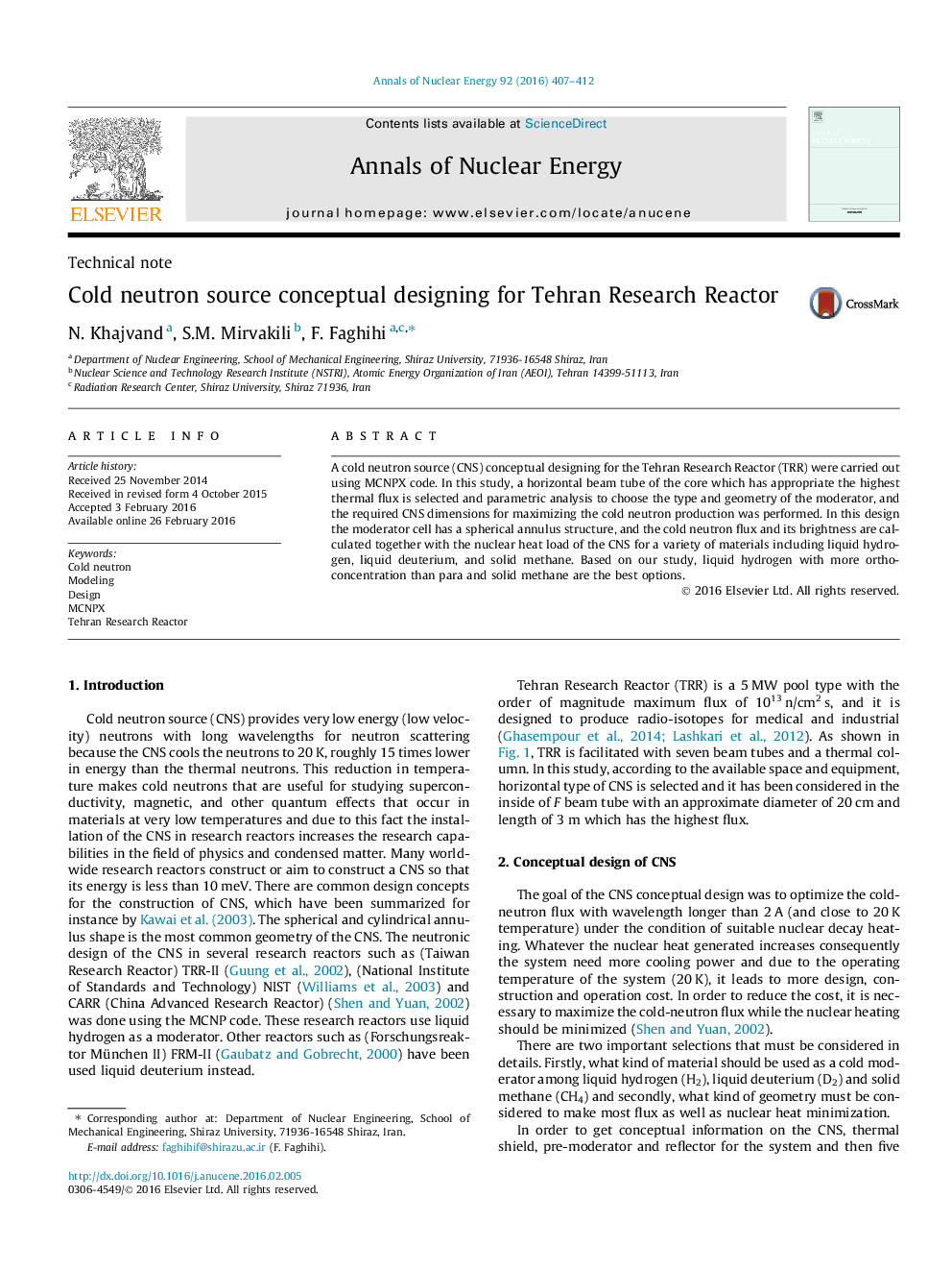 Cold neutron source conceptual designing for Tehran Research Reactor