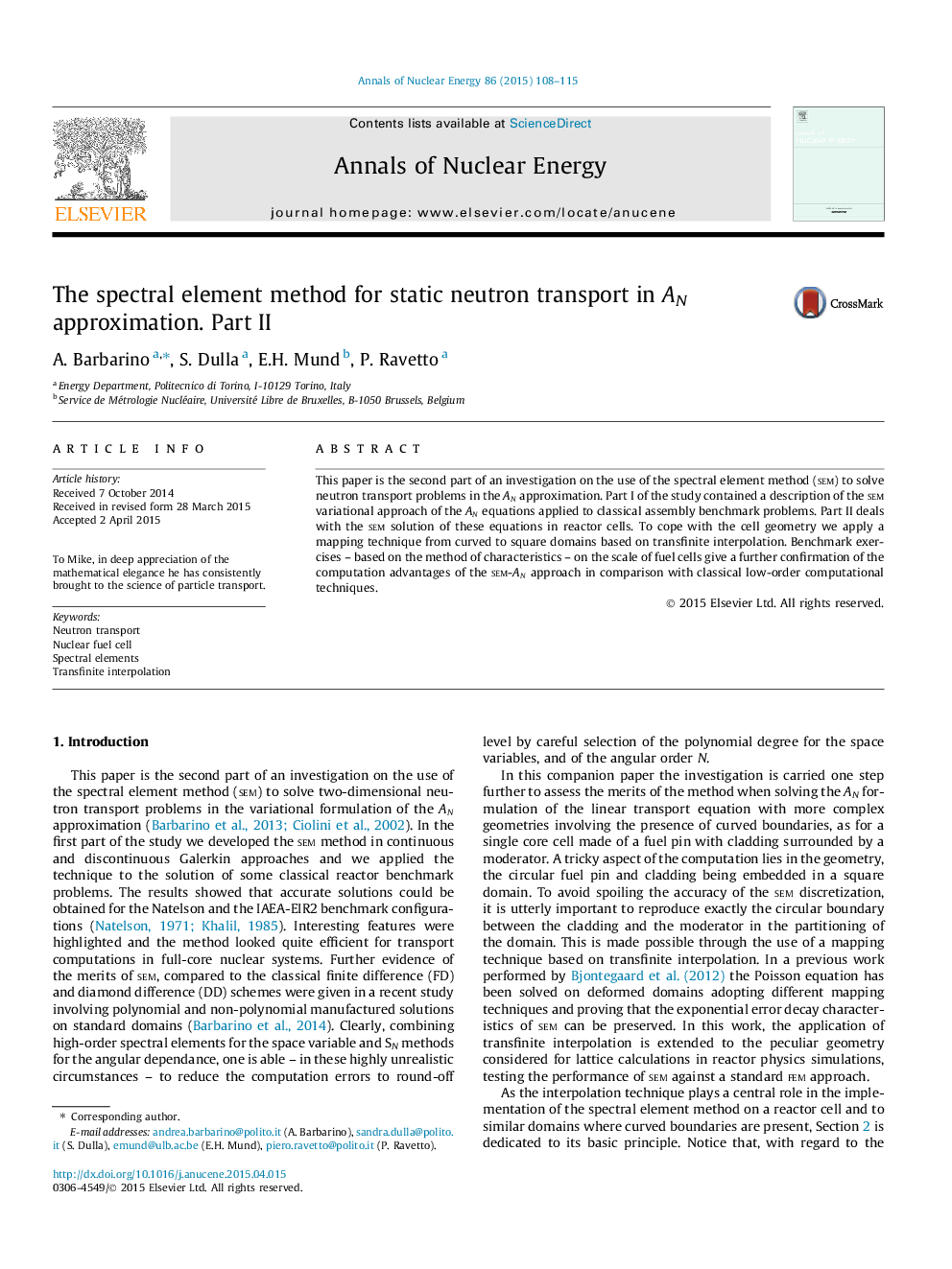 The spectral element method for static neutron transport in AN approximation. Part II