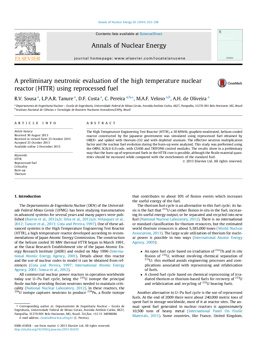 A preliminary neutronic evaluation of the high temperature nuclear reactor (HTTR) using reprocessed fuel