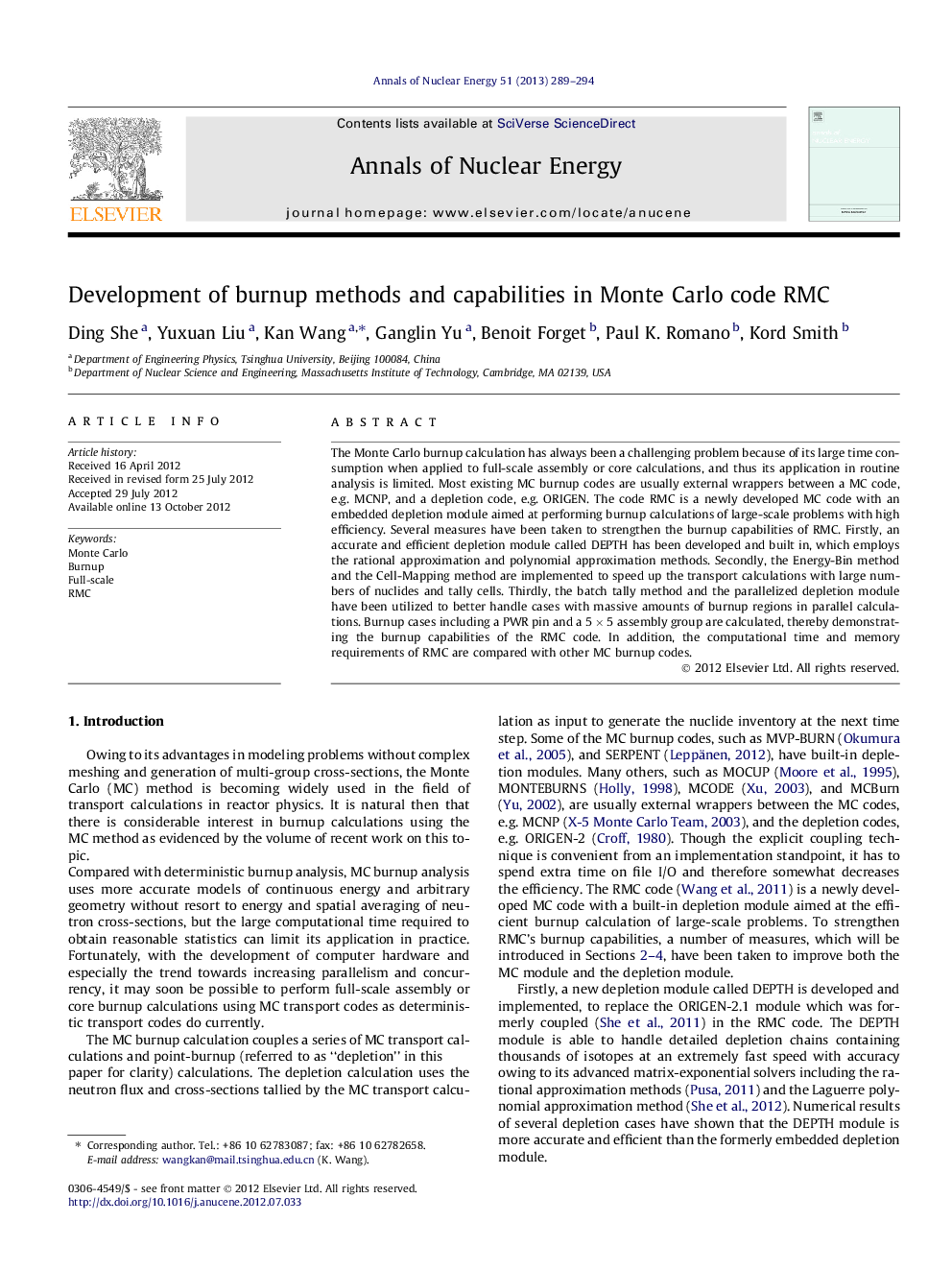 Development of burnup methods and capabilities in Monte Carlo code RMC