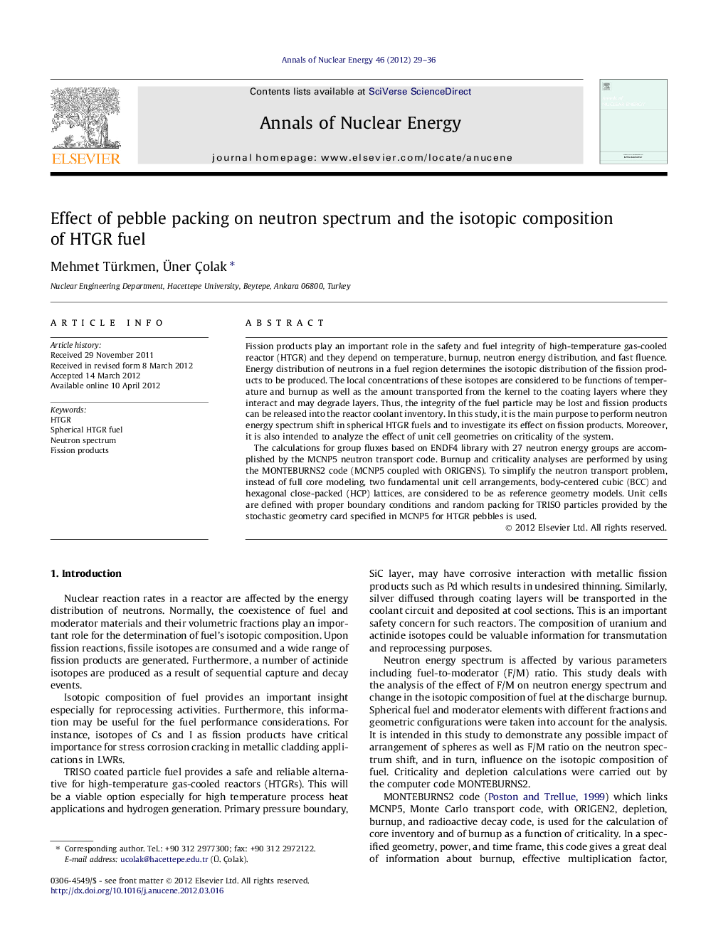 Effect of pebble packing on neutron spectrum and the isotopic composition of HTGR fuel