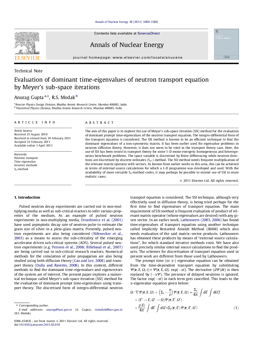 Evaluation of dominant time-eigenvalues of neutron transport equation by Meyer’s sub-space iterations