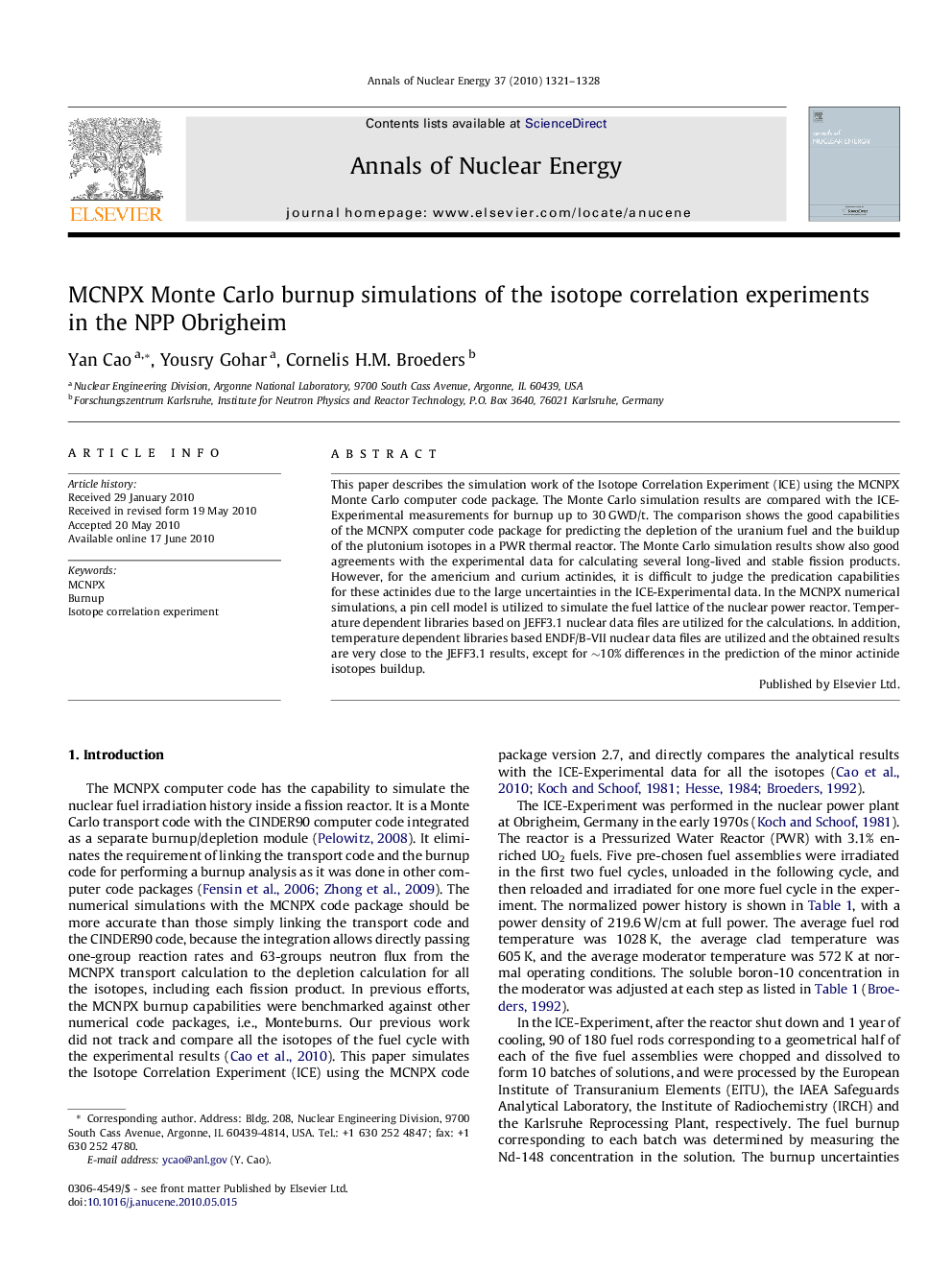 MCNPX Monte Carlo burnup simulations of the isotope correlation experiments in the NPP Obrigheim