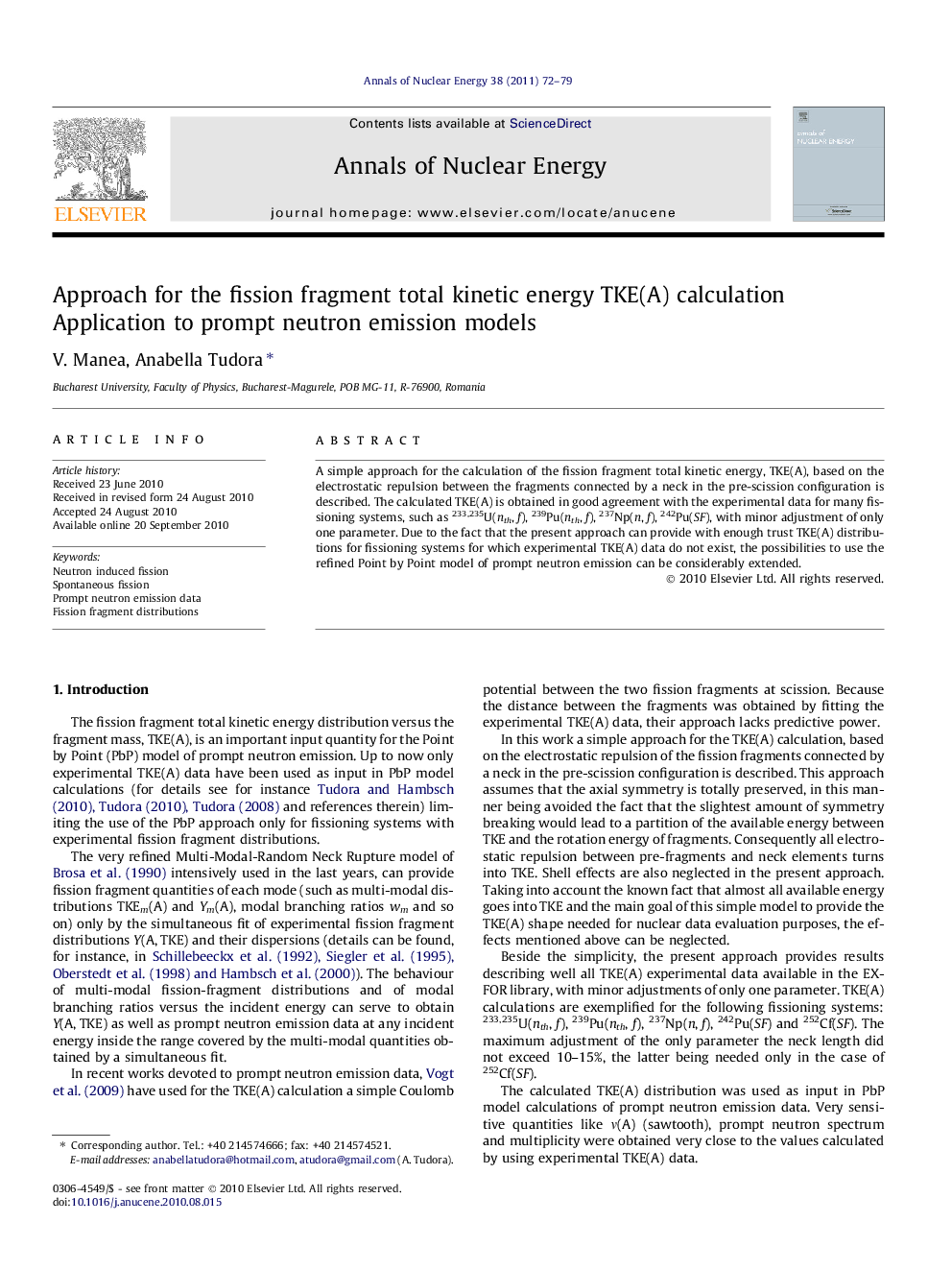 Approach for the fission fragment total kinetic energy TKE(A) calculation