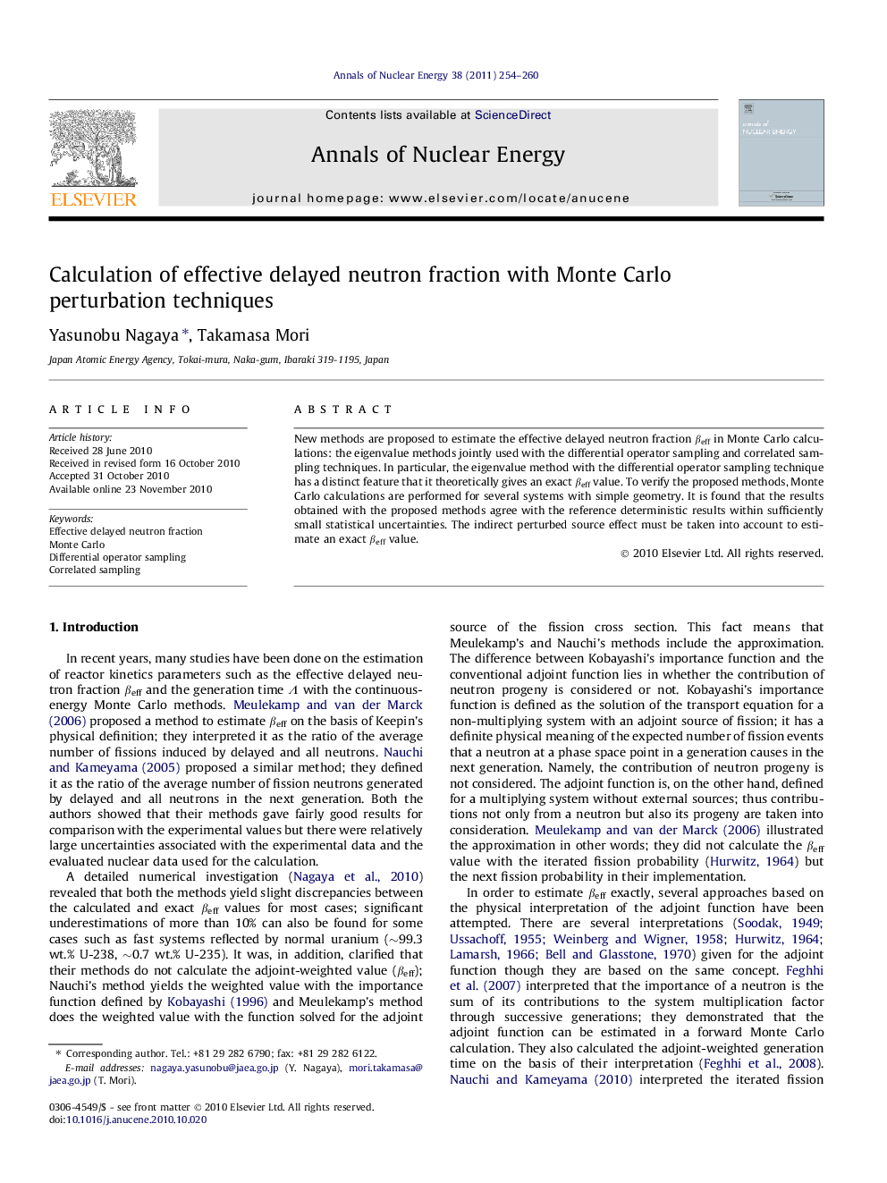 Calculation of effective delayed neutron fraction with Monte Carlo perturbation techniques