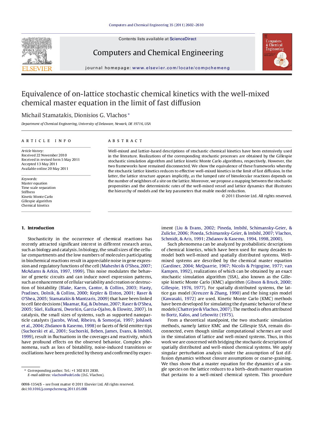 Equivalence of on-lattice stochastic chemical kinetics with the well-mixed chemical master equation in the limit of fast diffusion