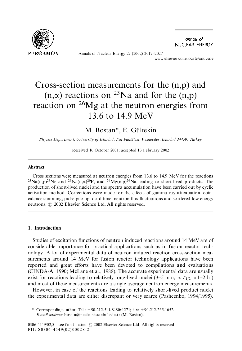 Cross-section measurements for the (n,p) and (n,Î±) reactions on 23Na and for the (n,p) reaction on 26Mg at the neutron energies from 13.6 to 14.9 MeV