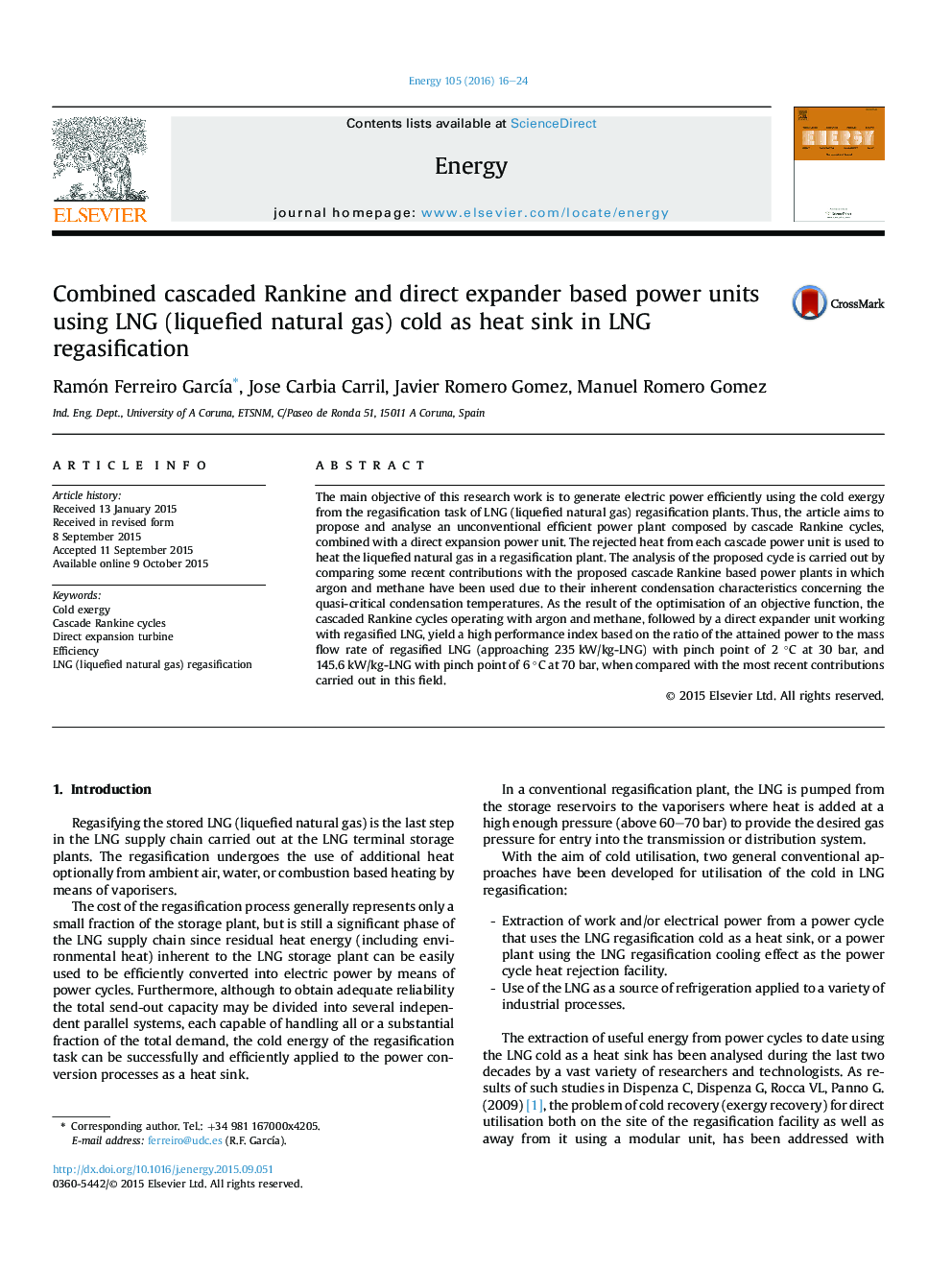 Combined cascaded Rankine and direct expander based power units using LNG (liquefied natural gas) cold as heat sink in LNG regasification