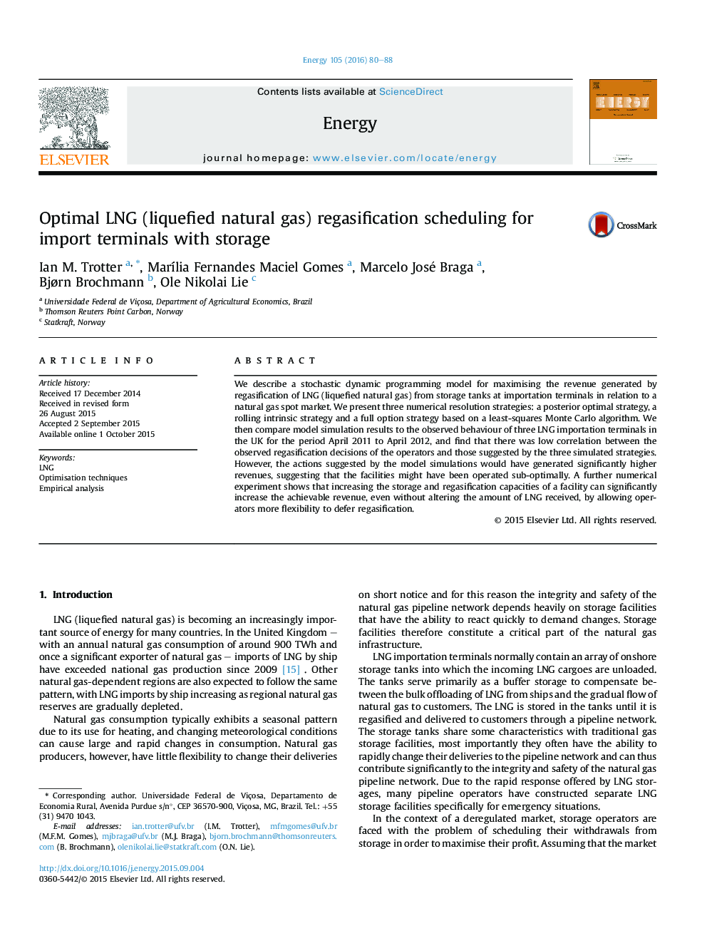 Optimal LNG (liquefied natural gas) regasification scheduling for import terminals with storage