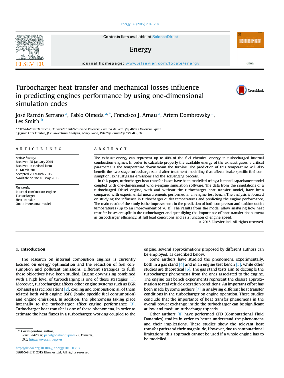 Turbocharger heat transfer and mechanical losses influence in predicting engines performance by using one-dimensional simulation codes