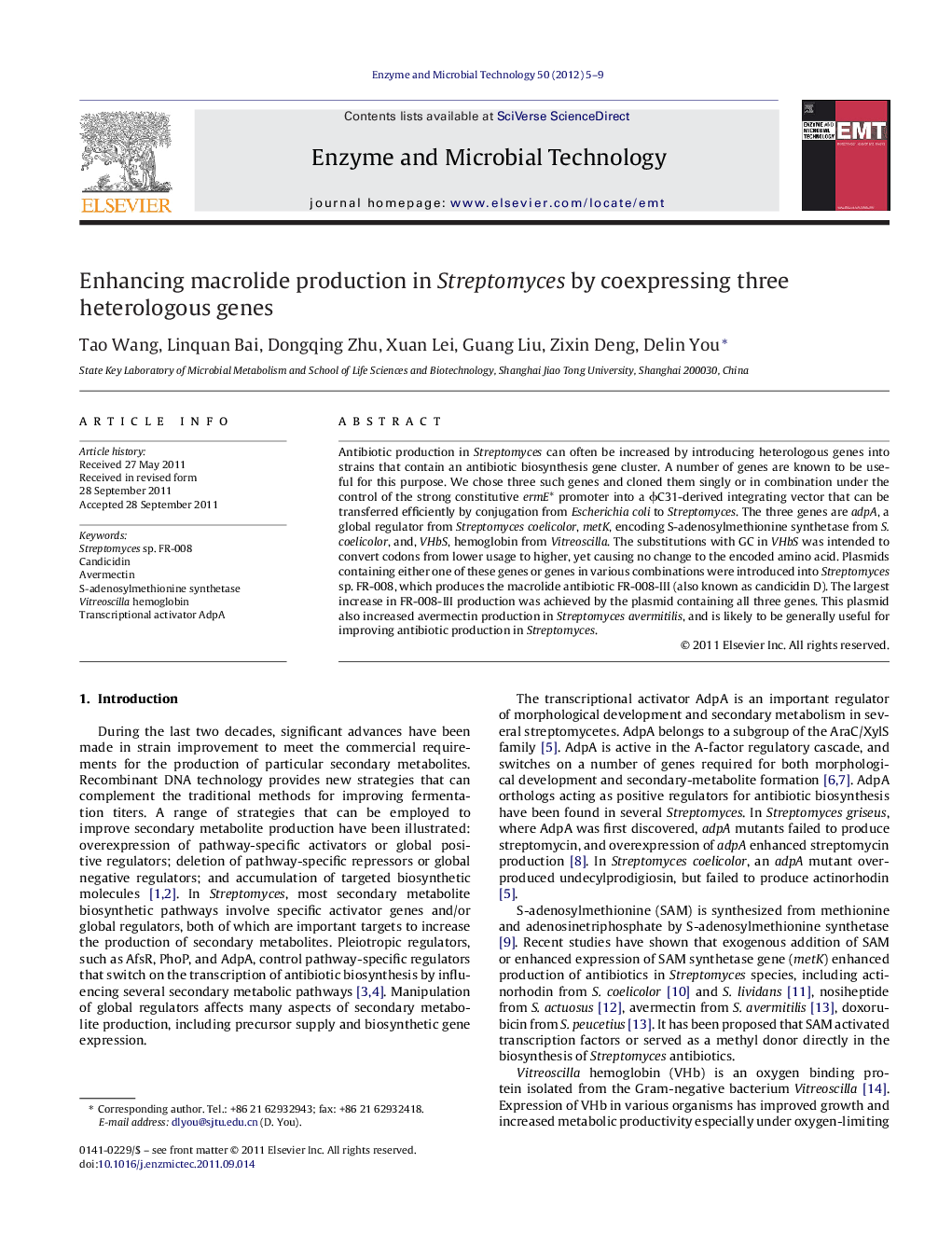 Enhancing macrolide production in Streptomyces by coexpressing three heterologous genes