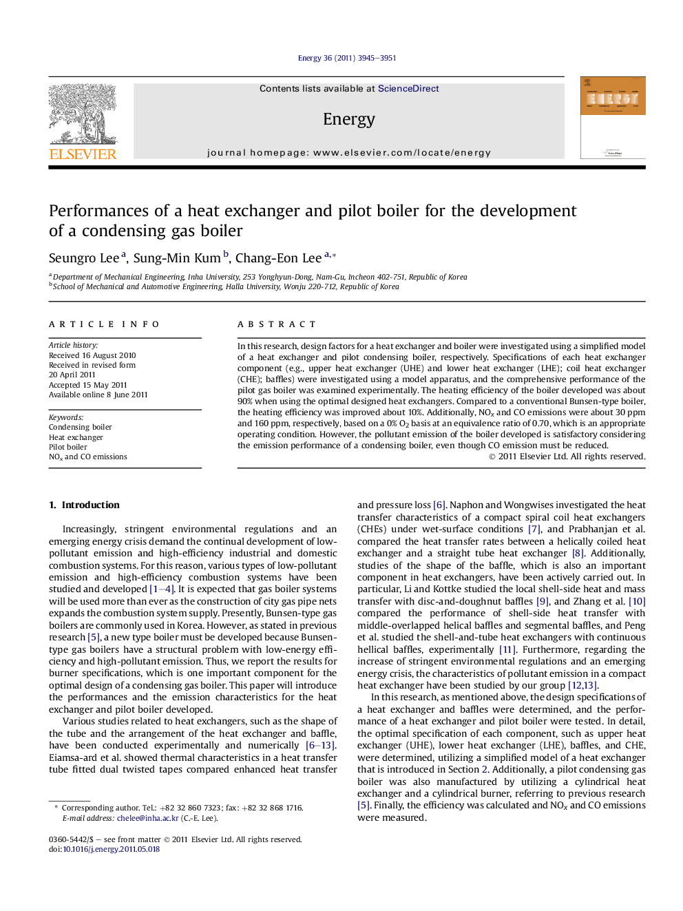 Performances of a heat exchanger and pilot boiler for the development of a condensing gas boiler