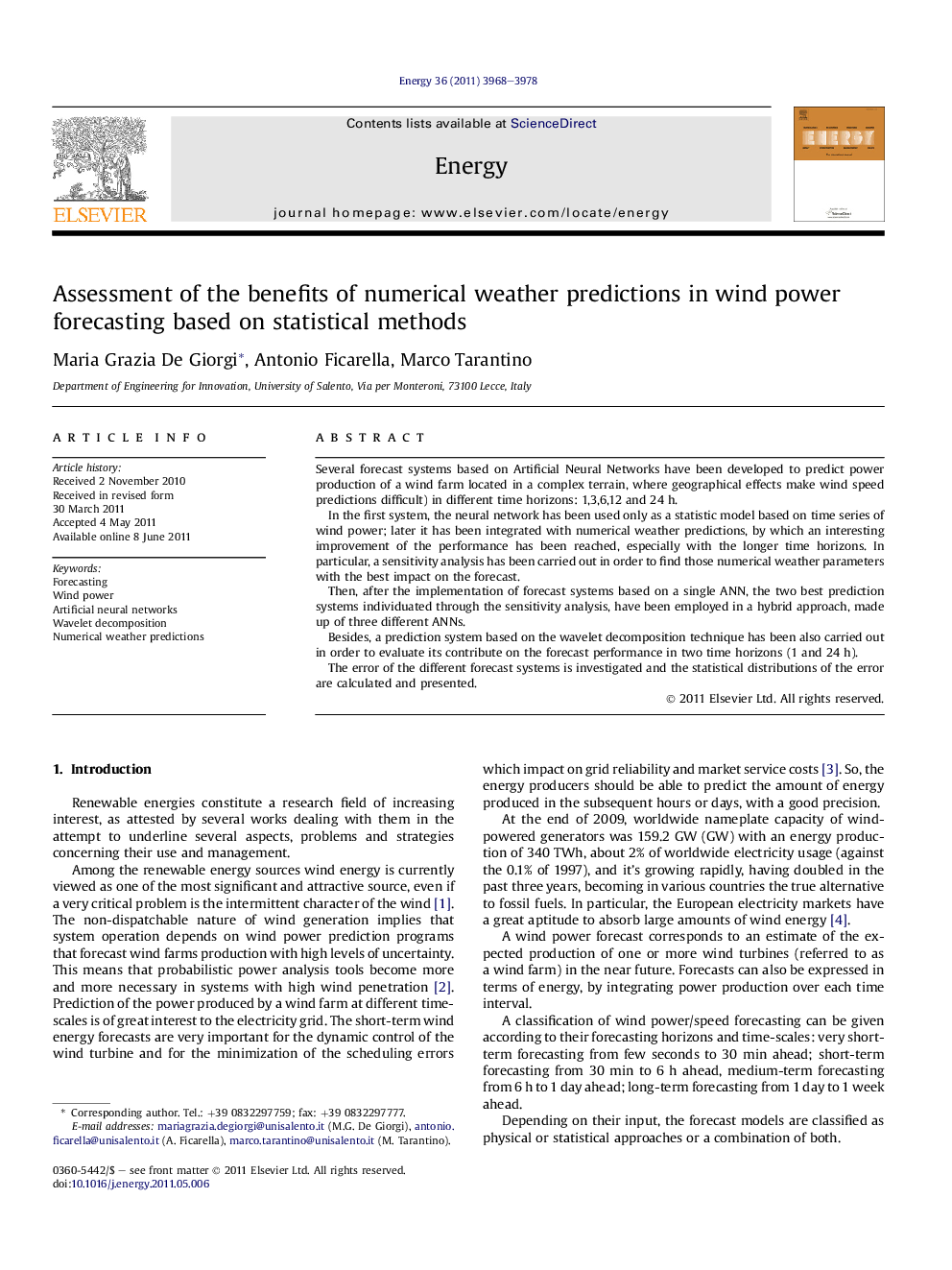 Assessment of the benefits of numerical weather predictions in wind power forecasting based on statistical methods