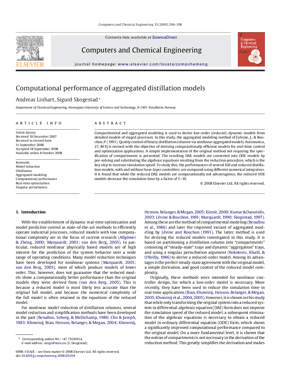 Computational performance of aggregated distillation models