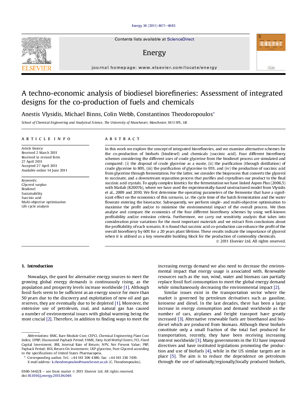 A techno-economic analysis of biodiesel biorefineries: Assessment of integrated designs for the co-production of fuels and chemicals