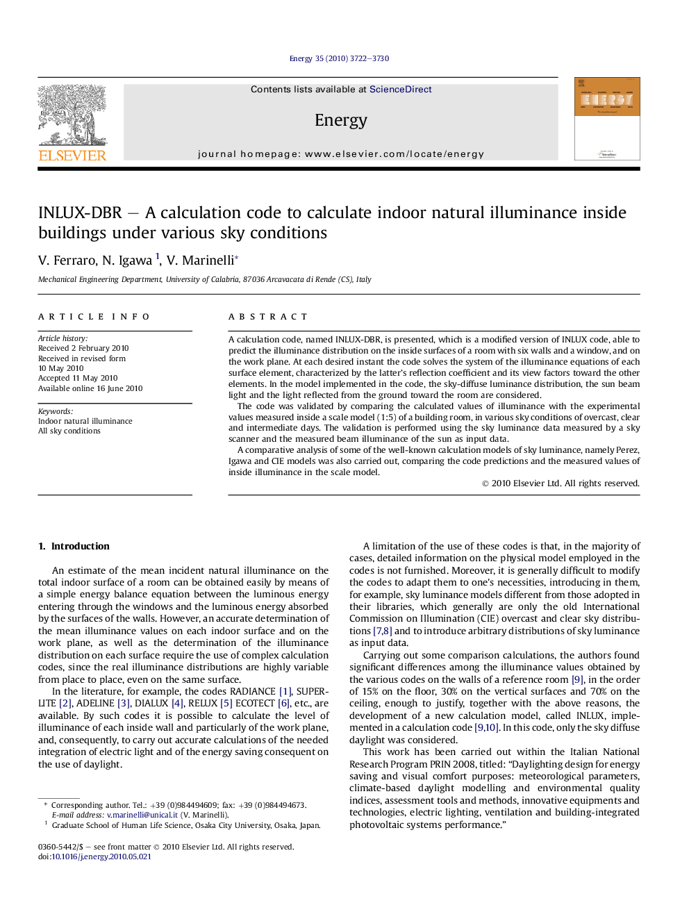 INLUX-DBR - A calculation code to calculate indoor natural illuminance inside buildings under various sky conditions