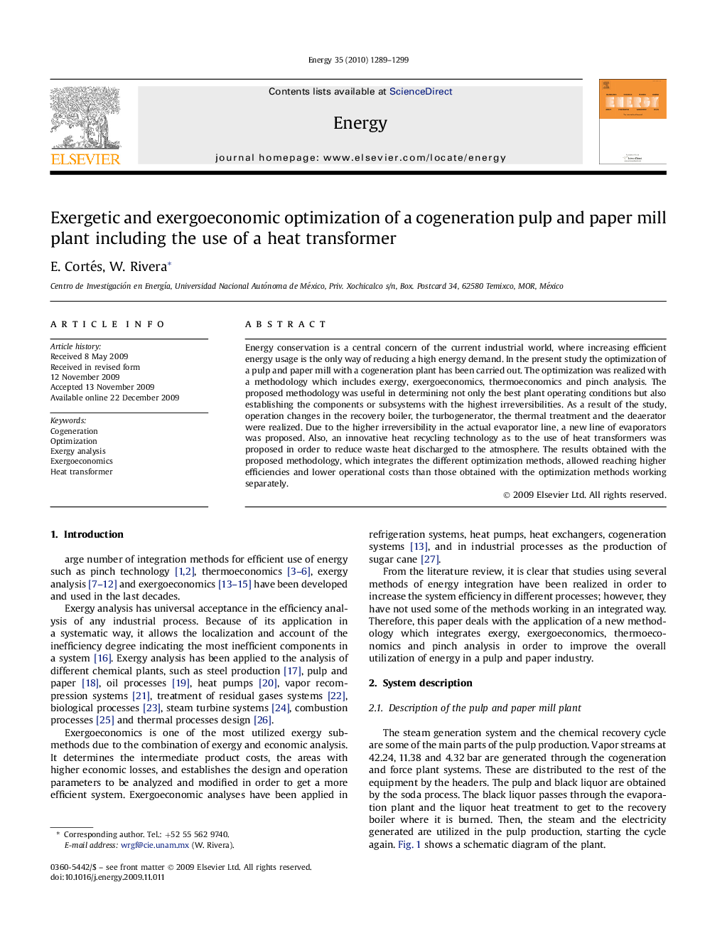 Exergetic and exergoeconomic optimization of a cogeneration pulp and paper mill plant including the use of a heat transformer