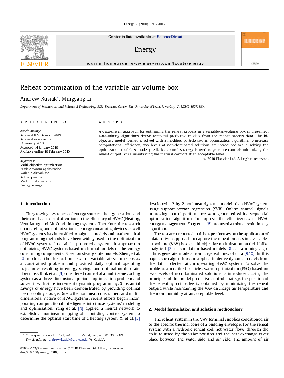 Reheat optimization of the variable-air-volume box