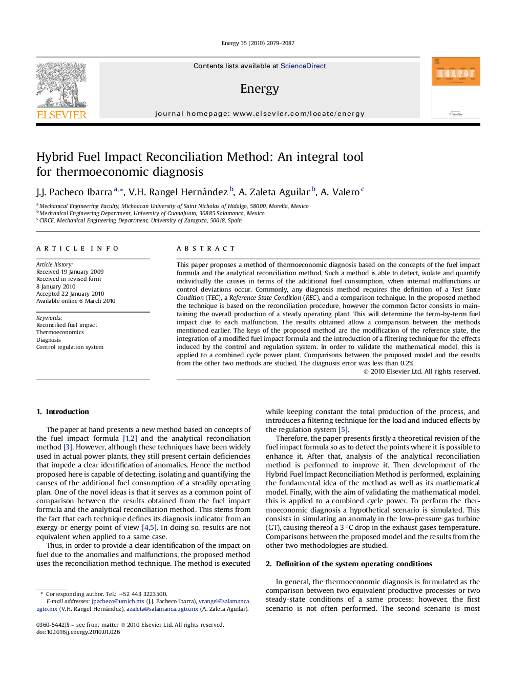 Hybrid Fuel Impact Reconciliation Method: An integral tool for thermoeconomic diagnosis