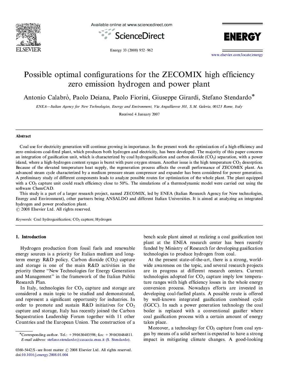 Possible optimal configurations for the ZECOMIX high efficiency zero emission hydrogen and power plant