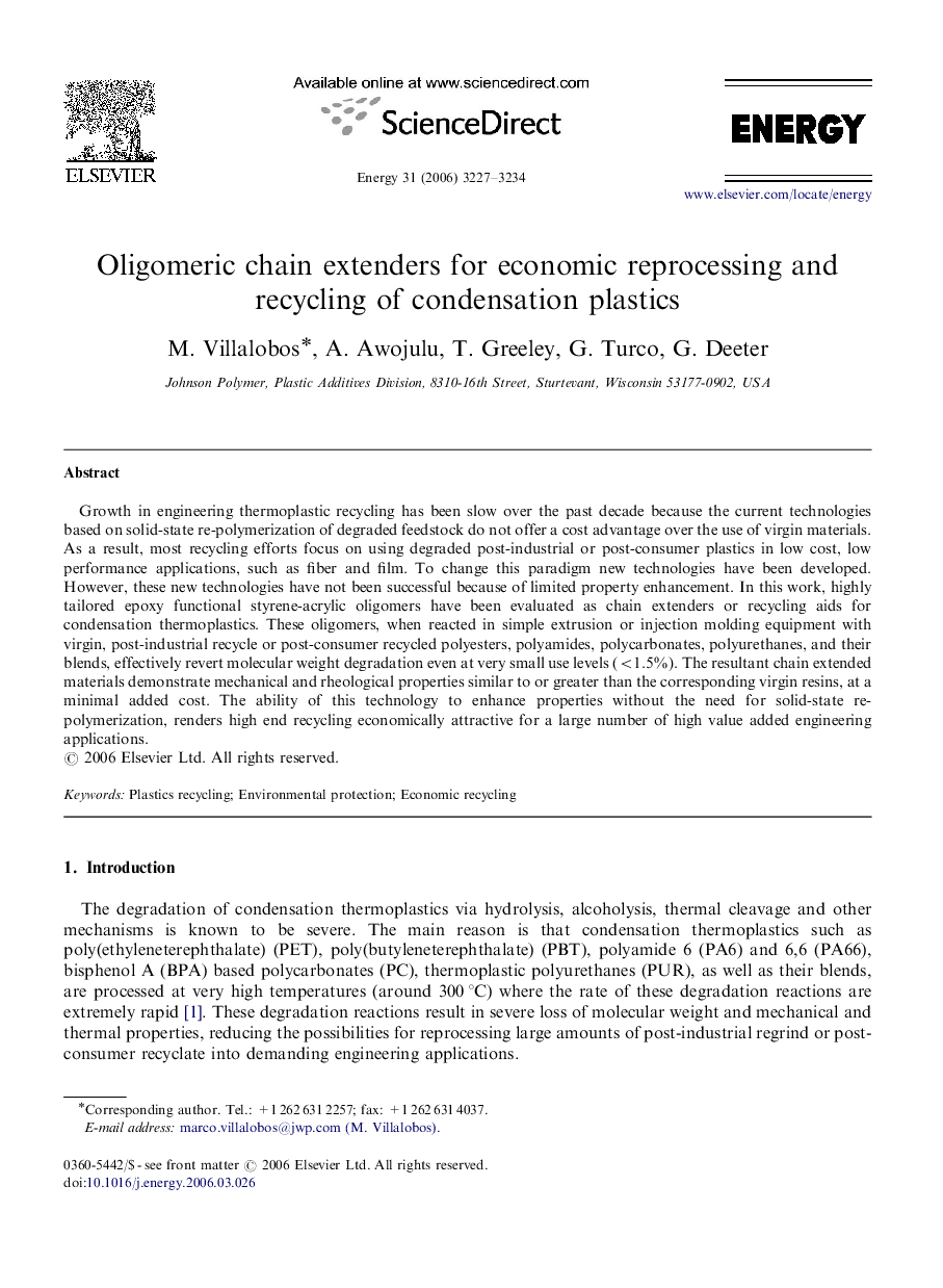 Oligomeric chain extenders for economic reprocessing and recycling of condensation plastics