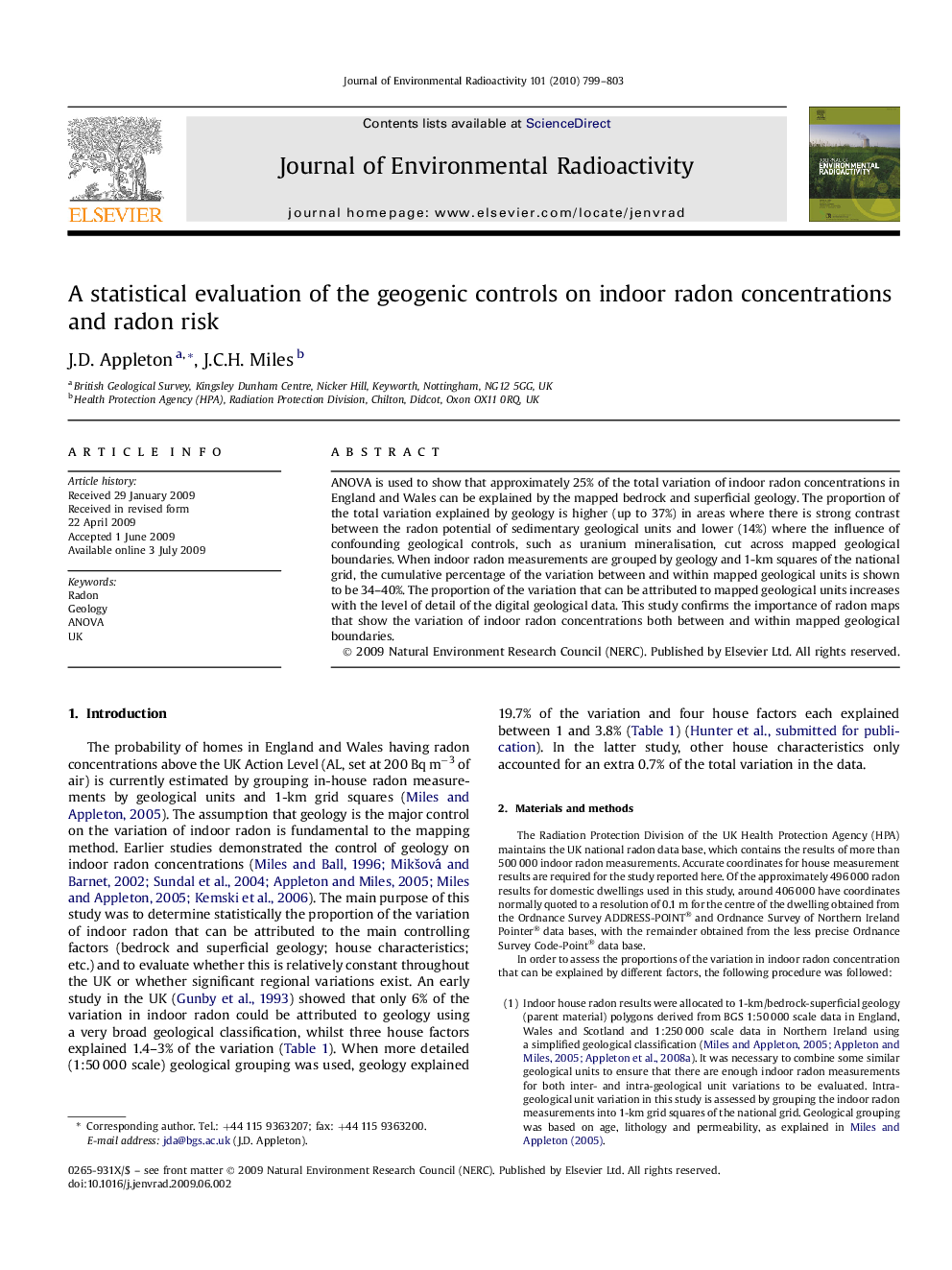 A statistical evaluation of the geogenic controls on indoor radon concentrations and radon risk