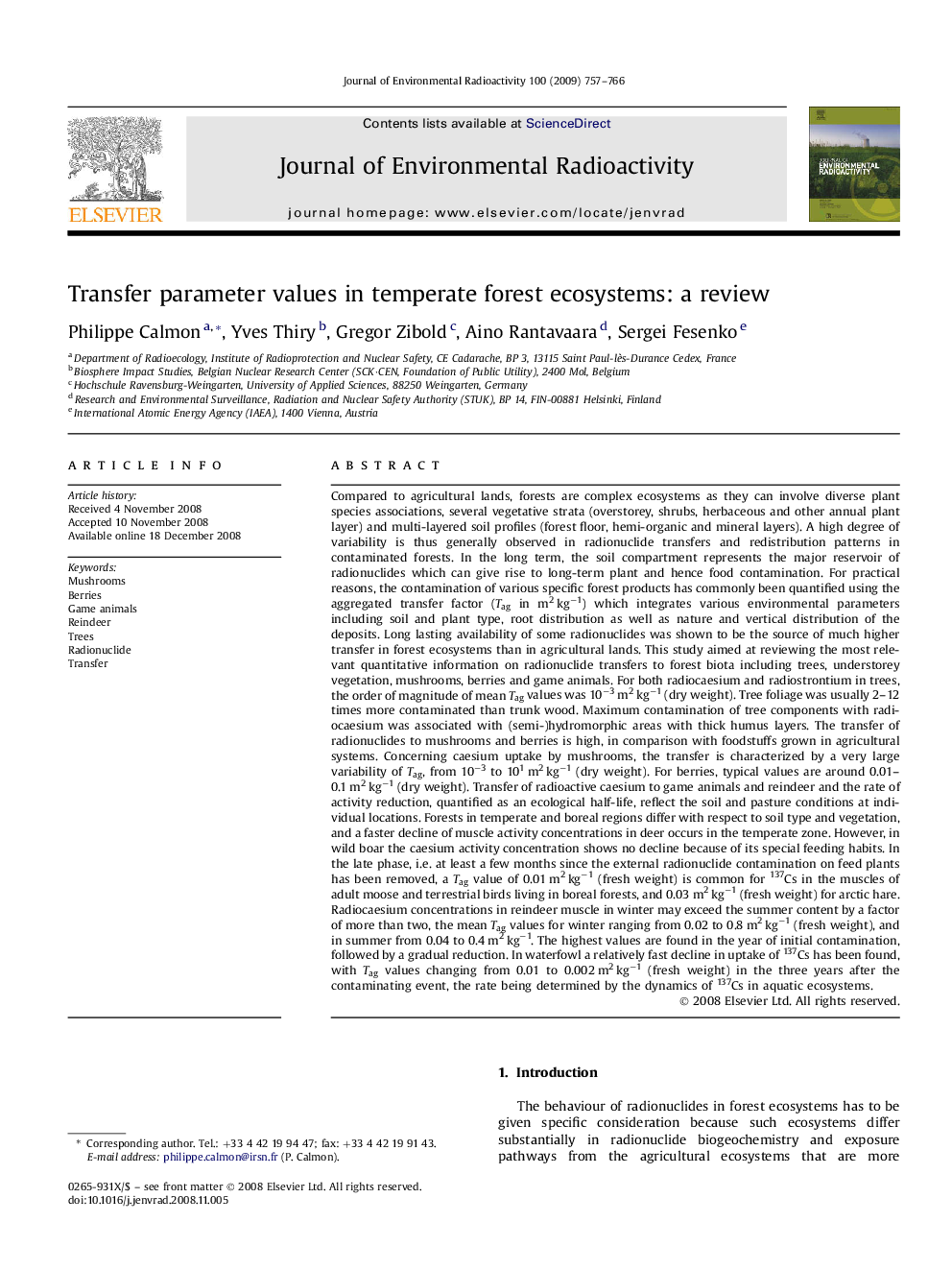 Transfer parameter values in temperate forest ecosystems: a review