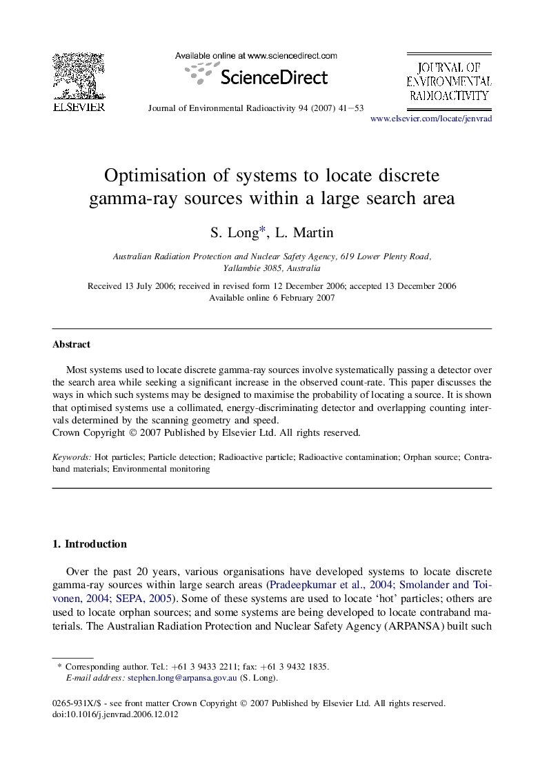 Optimisation of systems to locate discrete gamma-ray sources within a large search area