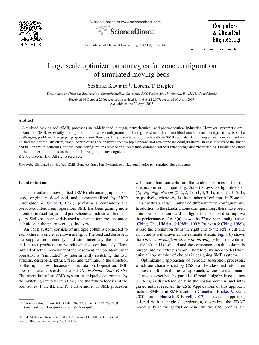 Large scale optimization strategies for zone configuration of simulated moving beds