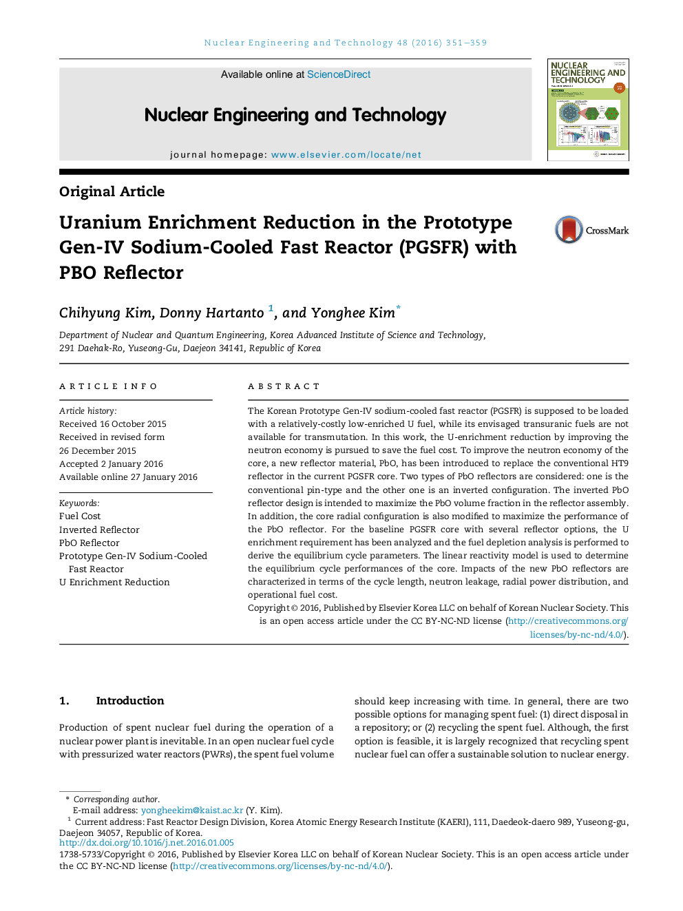 Uranium Enrichment Reduction in the Prototype Gen-IV Sodium-Cooled Fast Reactor (PGSFR) with PBO Reflector