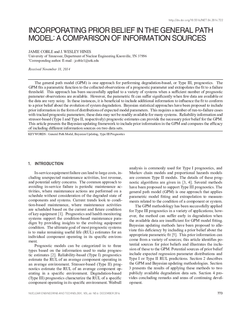 INCORPORATING PRIOR BELIEF IN THE GENERAL PATH MODEL: A COMPARISON OF INFORMATION SOURCES