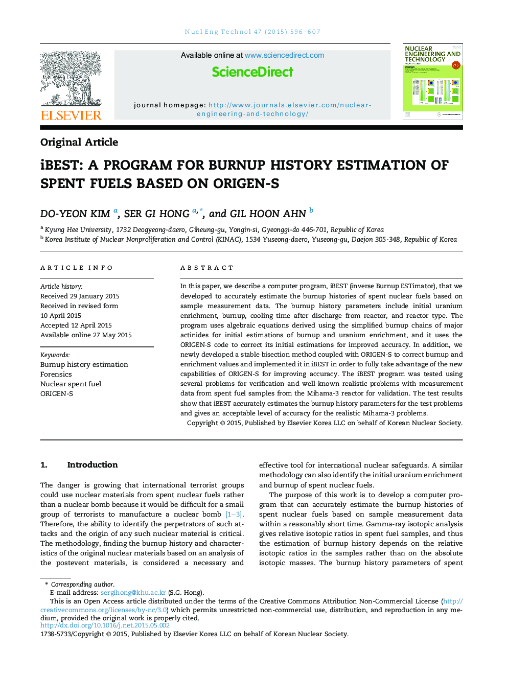 iBEST: a program for burnup history estimation of spent fuels based on ORIGEN-S 