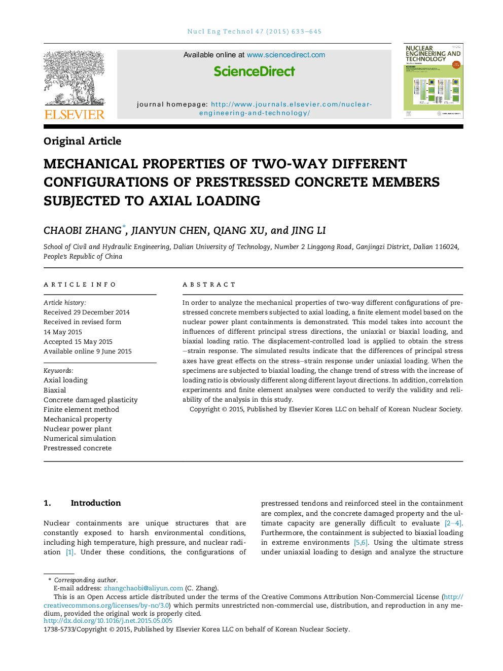 خواص مکانیکی پیکربندی های مختلف دو طرفه از اجزای بتنی پیشین، تحت بارگذاری محوری 