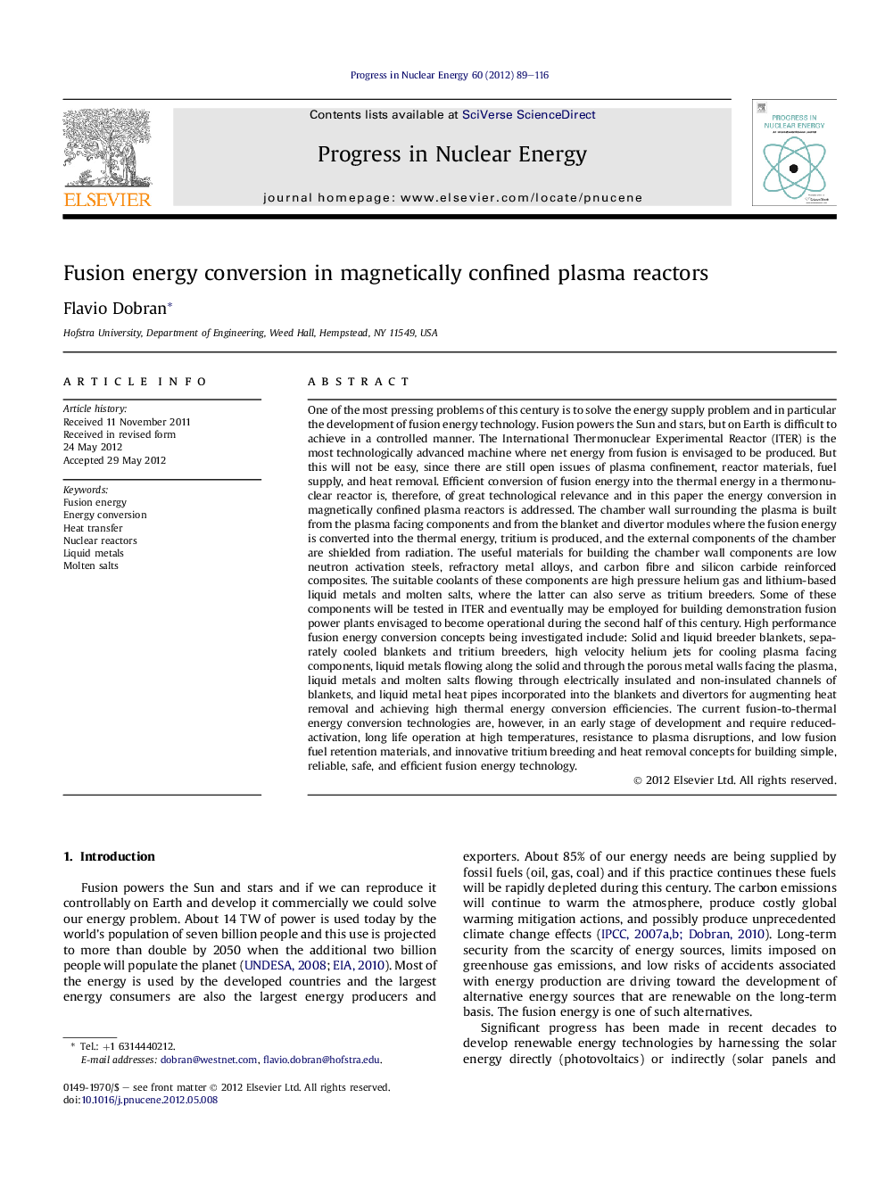 Fusion energy conversion in magnetically confined plasma reactors