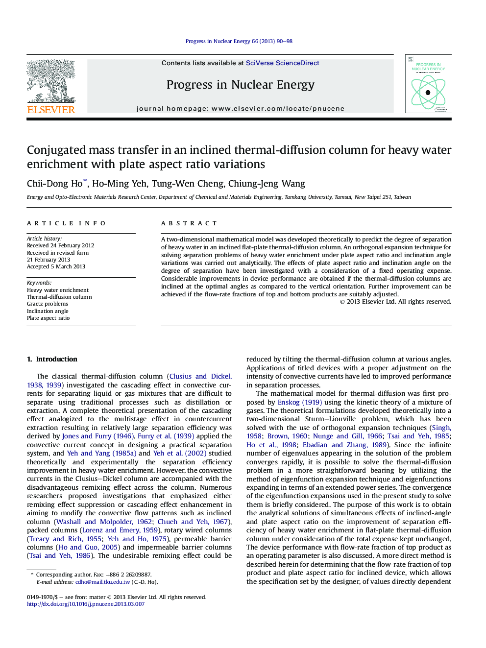 Conjugated mass transfer in an inclined thermal-diffusion column for heavy water enrichment with plate aspect ratio variations