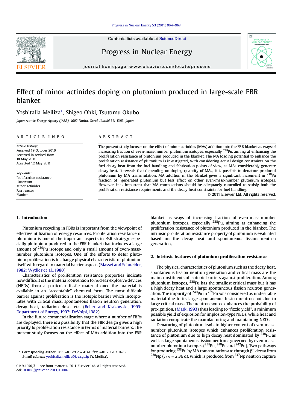 Effect of minor actinides doping on plutonium produced in large-scale FBR blanket