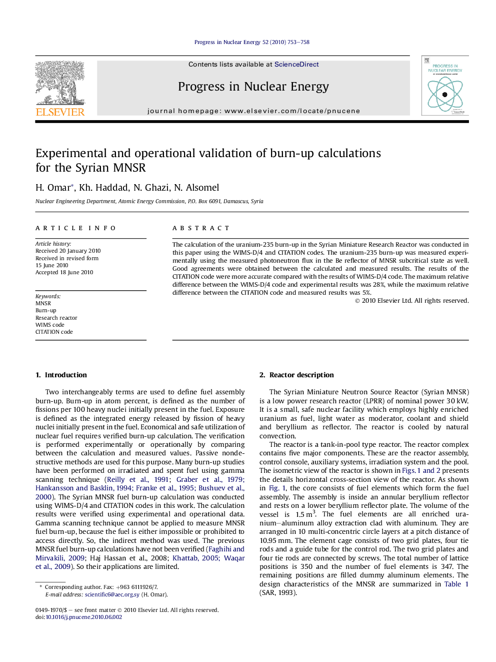 Experimental and operational validation of burn-up calculations for the Syrian MNSR