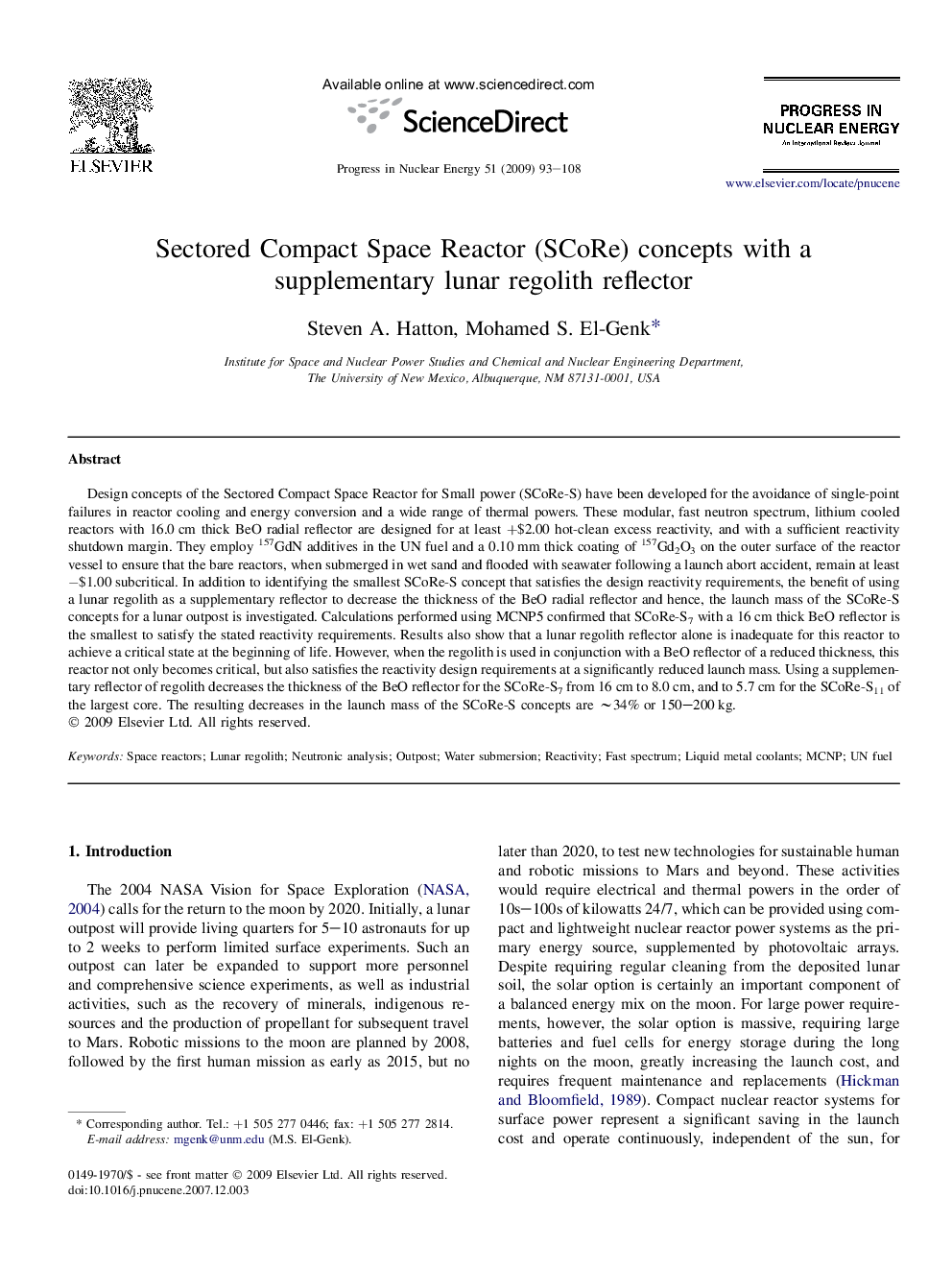 Sectored Compact Space Reactor (SCoRe) concepts with a supplementary lunar regolith reflector