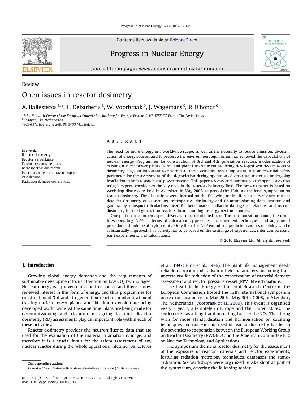 Open issues in reactor dosimetry