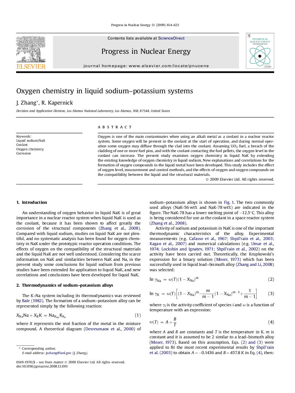 Oxygen chemistry in liquid sodium–potassium systems