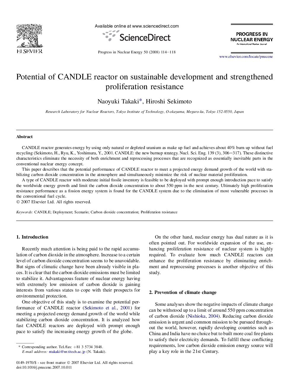 Potential of CANDLE reactor on sustainable development and strengthened proliferation resistance