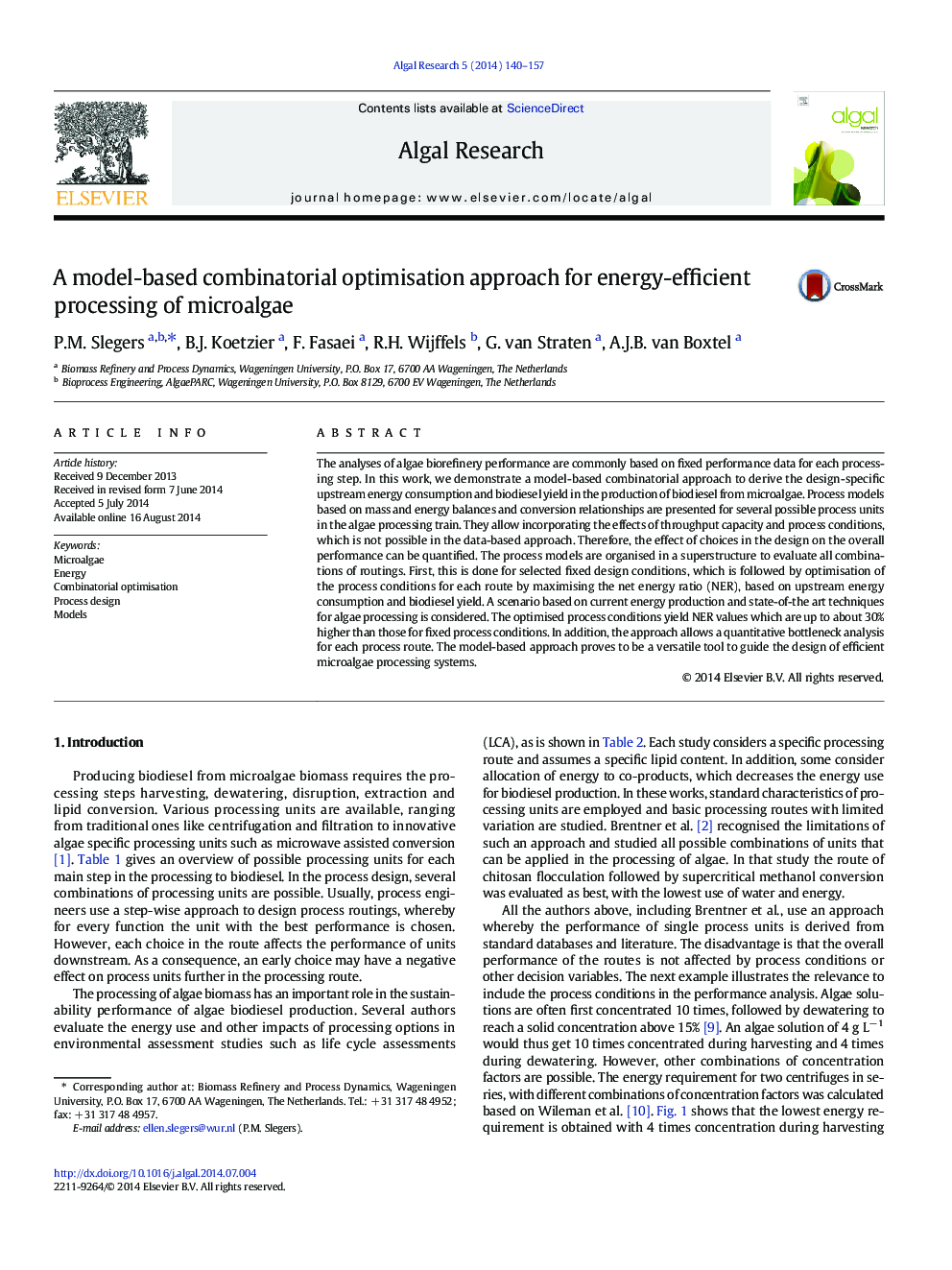 A model-based combinatorial optimisation approach for energy-efficient processing of microalgae