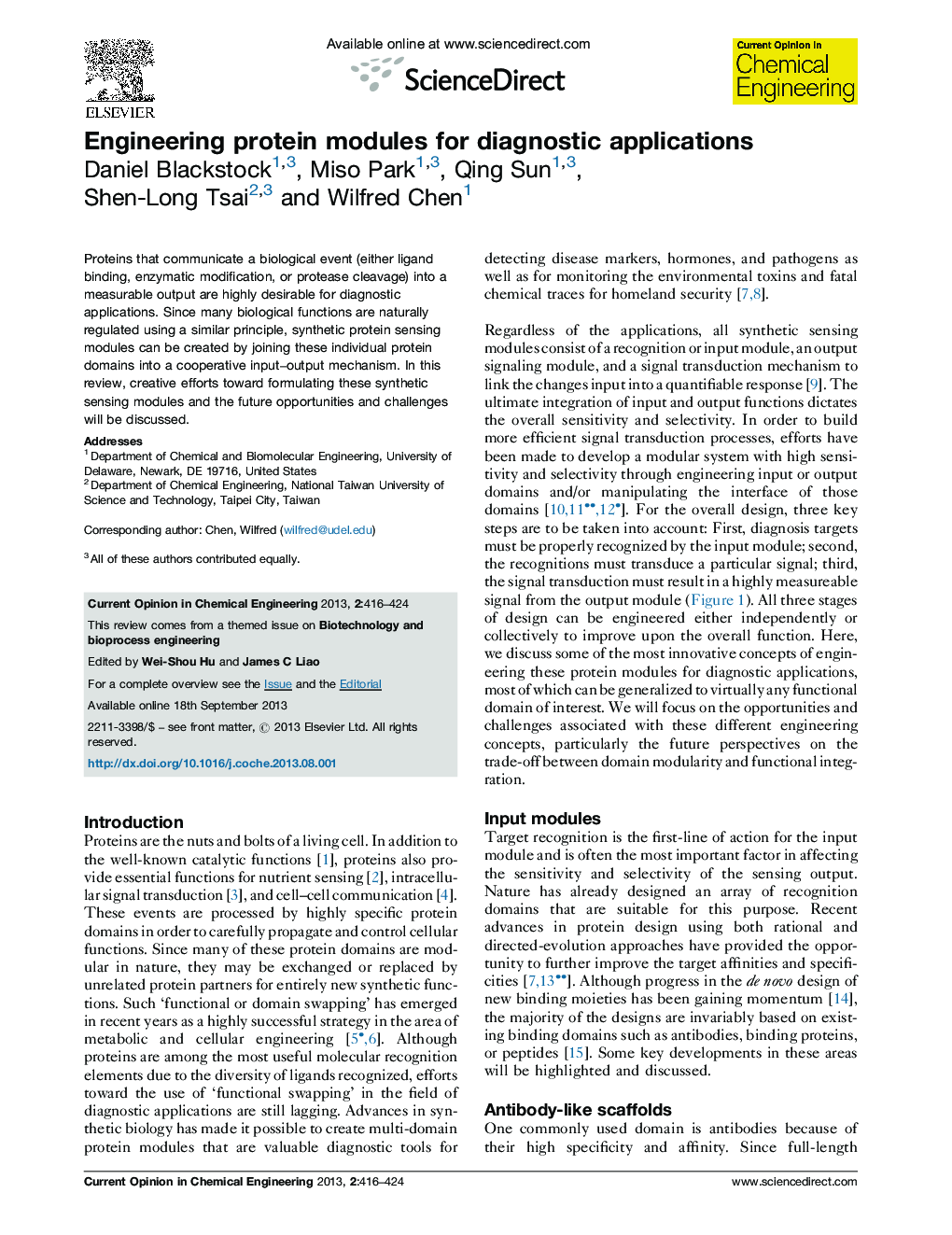 Engineering protein modules for diagnostic applications