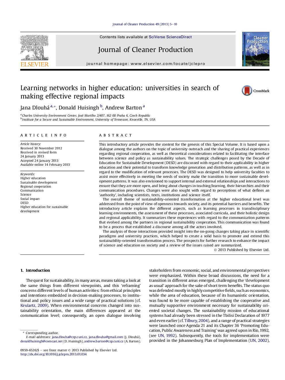 Learning networks in higher education: universities in search of making effective regional impacts