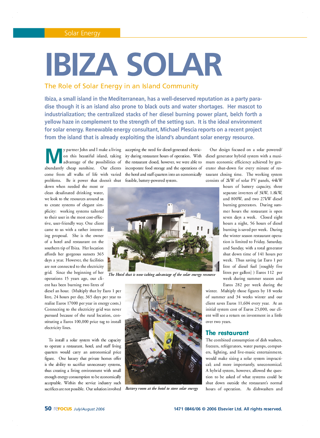 Ibiza solar: The role of solar energy in an Island community