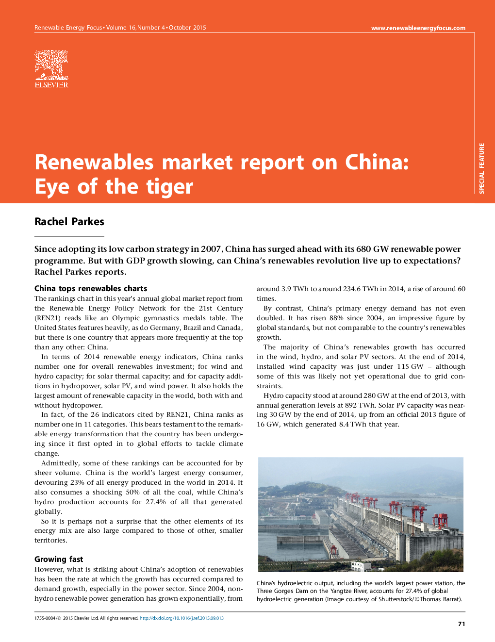 Renewables market report on China: Eye of the tiger